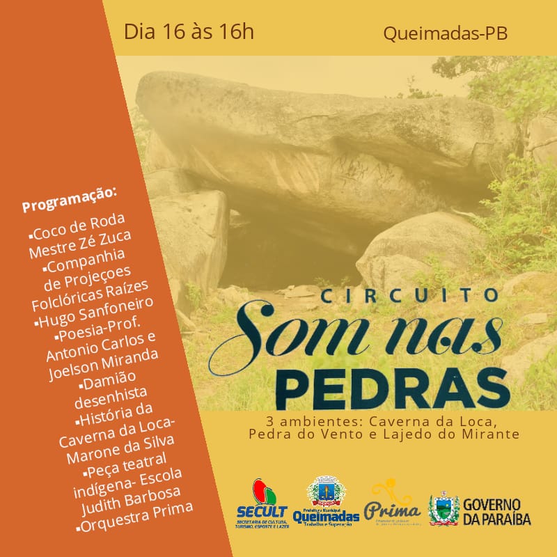 Queimadas recebe circuito cultural Som nas Pedras neste sábado (16)