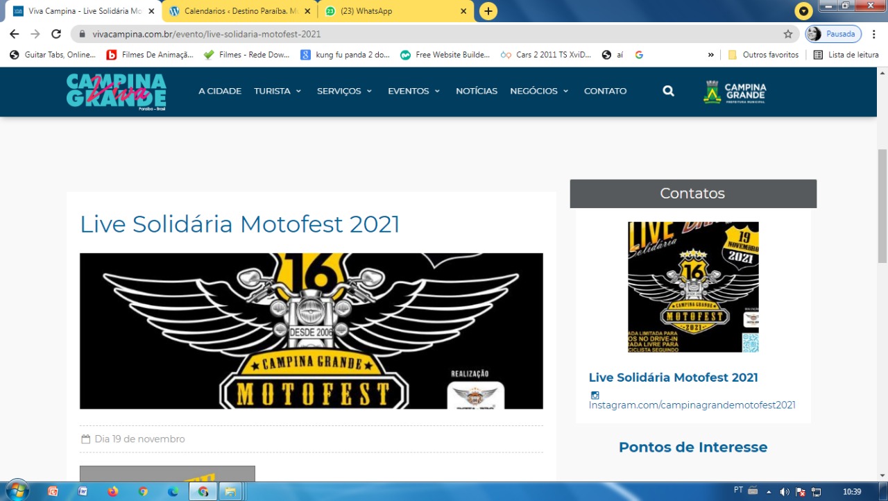 Live solidária do moto fest 2021