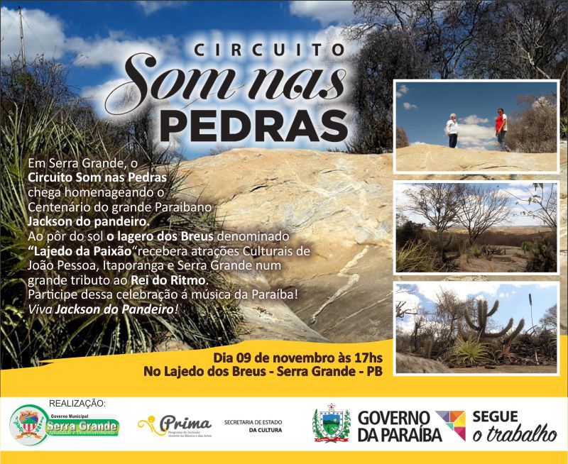 Circuito Som nas Pedras em Serra Grande, neste sábado (9)